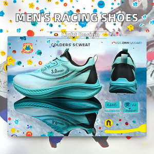 <b>Men's</b> Ultra Lightweight Racing Running <b>Shoes</b> with Jump Rope Feature <b>Soft</b> Bottom Sneakers <b>for</b> Spring Summer Rubber Insole - Product Image 2