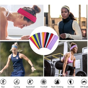Ethnic Headscarf European American Hot-Selling Solid Color High Elasticity Breathable Cotton Headband Yoga Sports Hairband - Product Image 3