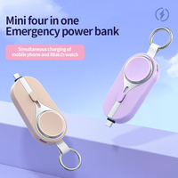 Le plus récent porte-clés Powerbank Portable Mini banque d'énergie solaire 3000mAh montre intelligente porte-clés charge rapide pour Smartphones Android