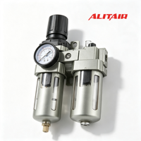 ALITAIR Filtre-régulateur-lubrificateur d'air comprimé, combinaison F.R.L, traitement de l'air pneumatique, filtre à eau et à huile