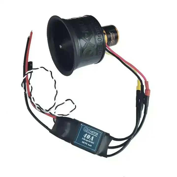 QF2611 50 mm fırçasız motor 12 bıçakları kürekler RTF yaratıcı tamir fırçasız pencere 40A 50A ESC kanallı Stand Fan Edf Motor ile