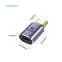 Super vitesse 40Gbps USB4 Type C femelle à femelle 100W puissance données 8K adaptateur vidéo extension pour téléphone portable