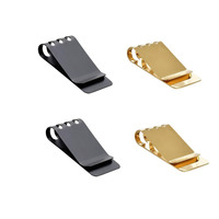 Porte-billets personnalisé en aluminium usiné CNC et acier inoxydable brossé - Grande taille, porte-cartes avec gravure laser