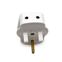Vente chaude connecteur universel voyage mise à la terre prise blanche trois broches convertisseur de courant électrique adaptateur de prise avec terre
