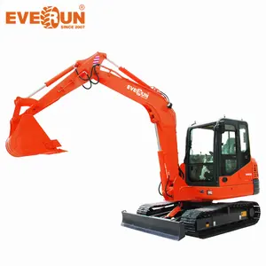 EVERUN High Quality ERE60 5820kg digger with deflection boom hydraulic crawler bucket compact tracked excavator