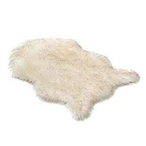 סלון חדר שינה בית מלאכותי כבש דגי שטיח רך ארוך שיער צמר שטיח דקורטיבי שטיח