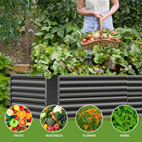 Jardinière surélevée en métal écologique Deep Root avec trous de drainage pour légumes