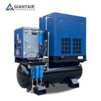 Compresseur d'air industriel miniature à vis, portable, 5,5 kW, 7,5 CV, 220 V monophasé, à courroie rotative, certifié CE
