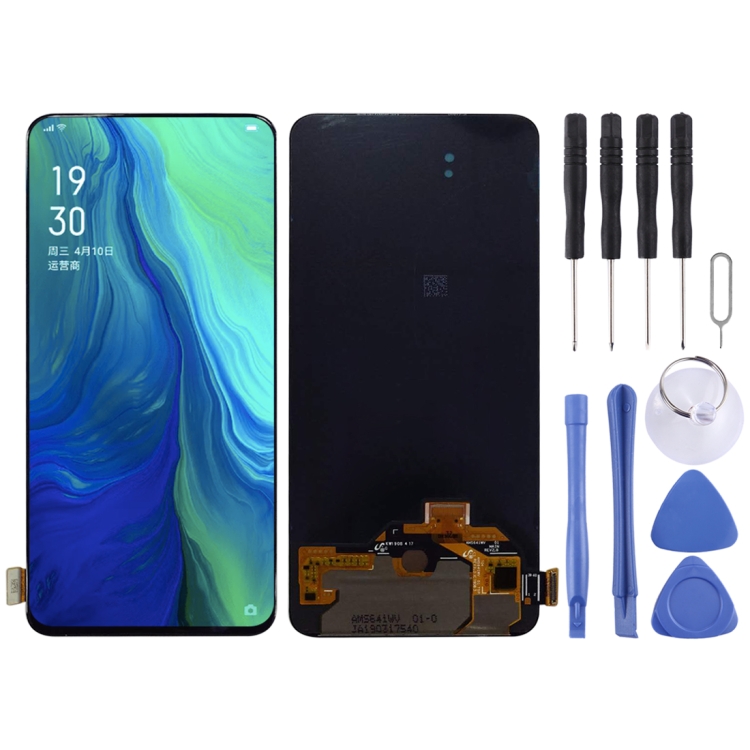 Pour Oppo A5 (2020) 6.5 + Verre Trempé -Vert Cuir Flip Housse PU