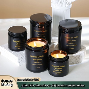 Vela Aromática de Cera de Soya Negra Mate <span class=keywords><strong>con</strong></span> Aroma a Lavanda, en Frasco <span class=keywords><strong>con</strong></span> Tapa, Decoración para el Hogar, Aromaterapia, Moderna, Hecha a Mano, Ecológica, Venta al Por Mayor - Product Image 2