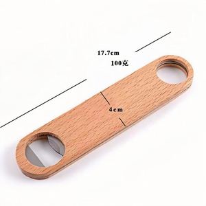 Abridor de Botellas de Madera con Logotipo Personalizado, Ecológico, de Madera de Haya, con Orificio para el Dedo - Product Image 4