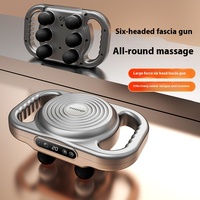 Pistolet de massage profond sans fil automatique certifié CE pour tout le corps Outil de fascia à six têtes pour la relaxation musculaire à haute fréquence à usage domestique
