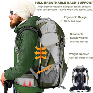 <span class=keywords><strong>Sac</strong></span> <span class=keywords><strong>à</strong></span> <span class=keywords><strong>dos</strong></span> léger camping randonnée hommes femmes <span class=keywords><strong>sac</strong></span> <span class=keywords><strong>à</strong></span> <span class=keywords><strong>dos</strong></span> de voyage étanche <span class=keywords><strong>50l</strong></span> avec housse de pluie - Product Image 2