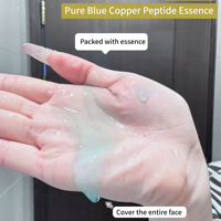 Masque réparateur de la barrière cutanée à la marque privée Ghk-cu, masque en feuille pour le soin de la peau au tripeptide de cuivre-1 avec peptide de cuivre bleu triple Ghk-cu