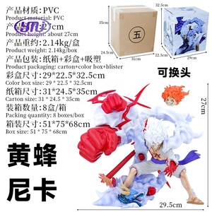 Figuras de Acción de One Piece de Onitsushima, Endgame, Hornet Nika, Helios de Cinco Velocidades, Luffy, con Cabeza Intercambiable para Niños - Product Image 3