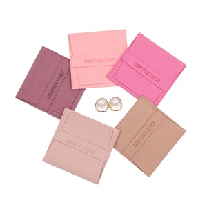 Wholesale Custom Logo Microfiber Jewelry Container Envelope Belt Style Velvet Pouches for Gift Packaging - Product Image 1