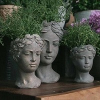Vase Nordique Portrait Vénus Haut de Gamme Unique Respirant et Translucide pour Fleurs, Pot de Fleurs, Statue de Salon et de Jardin (OEM/ODM)