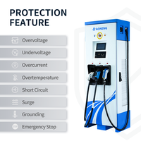 Nouvelles stations de charge EV DC de tension d'entrée 400V avec fonction RFID IP54 chargeur de voiture fabrication de chargeur cc pour CCS CHAdeMO