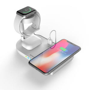 2024 nuevo cargador inalámbrico 4 en 1 de, función PD de luz nocturna, potencia de salida de 10W para <span class=keywords><strong>iPhone</strong></span>, adaptador de fuente de alimentación para reloj - Product Image 6