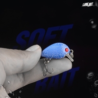 Mini crankbait flottant carré en ABS 30mm 2g avec hameçon triple aiguisé et sonore pour pêche en eau douce peu profonde (truite, brochet, perche)