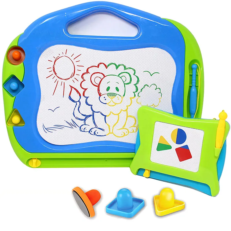 2 tableros de dibujo magnéticos con pantallas de dibujo de varios colores, tablero de dibujo de Doodle Magna borrable para escritura de niños pequeños