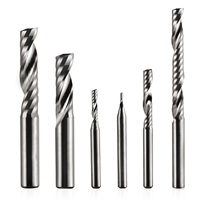 HOZLY Fresa de un filo de carburo recubierta de AlTiN, brocas espirales para router, herramientas de mecanizado CNC OEM 3.175/4/5/6/8/10