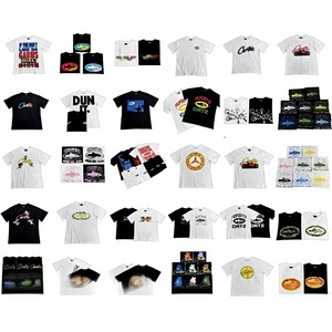 T-shirt à manches courtes en coton pur 230g, style rétro américain, imprimé, tendance streetwear, best-seller, coupe ample, design unisexe, pour couples - Product Image 3