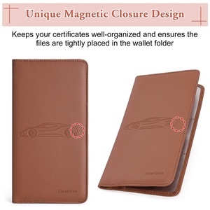 Portadocumentos para vehículos Portadocumentos para automóviles Carpeta Portadocumentos para automóviles de cuero Pu Premium - Product Image 3