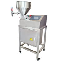 Machine de remplissage mobile semi-automatique pneumatique électrique portable, stable et à basse vitesse pour petites ateliers, miel, jus, conserves, yaourt