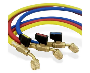 Набор ручных шлангов для зарядки HVAC 1,8 м для кондиционера R22 R134 прочный резиновый комплект с тремя шлангами, источник энергии газа, длина 1,8 метров - Product Image 2