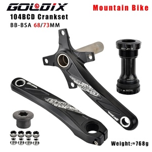 GOLDIX 104BCD Manivelle de vélo de montagne en alliage d'aluminium à dents larges et étroites 170/175 mm Plateau rond/ovale 32T-38T - Product Image 6