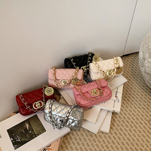 Wholesale 2026 Women Fashion Chain Handbag Diamond Lattice Embroidery Thread Mini <b>Square</b> Crossbody Purse - Product Image 4