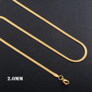 Yadreva Chaîne Serpent Plate en Acier Inoxydable Fin 1.0mm/2.0mm, Maillons Simples, Ne Ternit Pas, Accessoires de Bijoux - Product Image 5