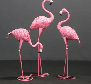 Nhà Máy Bán Hàng Trực Tiếp Tùy Chỉnh Rèn Sắt Flamingos Vườn Trang Trí Đám Cưới Vườn Ngoài Trời Trang Trí Đám Cưới Ngoài Trời Đạo Cụ