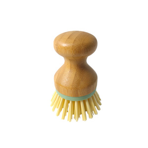 Eco-Friendly Bamboo Palm <b>Scrub</b> <b>Brush</b> New Design Wooden Cleaning Handle for Kitchen Sink Toilet Bathroom Use Household Use - Product Image 6