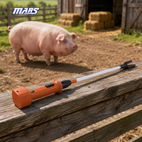 MARS Électrochoc électrique rechargeable 220 V pour bétail, porcs et moutons, bâton de conduite à long manche, outil d'élevage