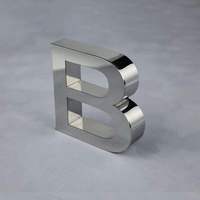 Letras Metálicas 3D Personalizadas para Fachadas de Edificios Comerciales, Señalización de Acero Inoxidable con Acabado Dorado