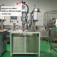 Machine de remplissage d'aérosol semi-automatique pour produits chimiques, spray solaire, mousse à raser