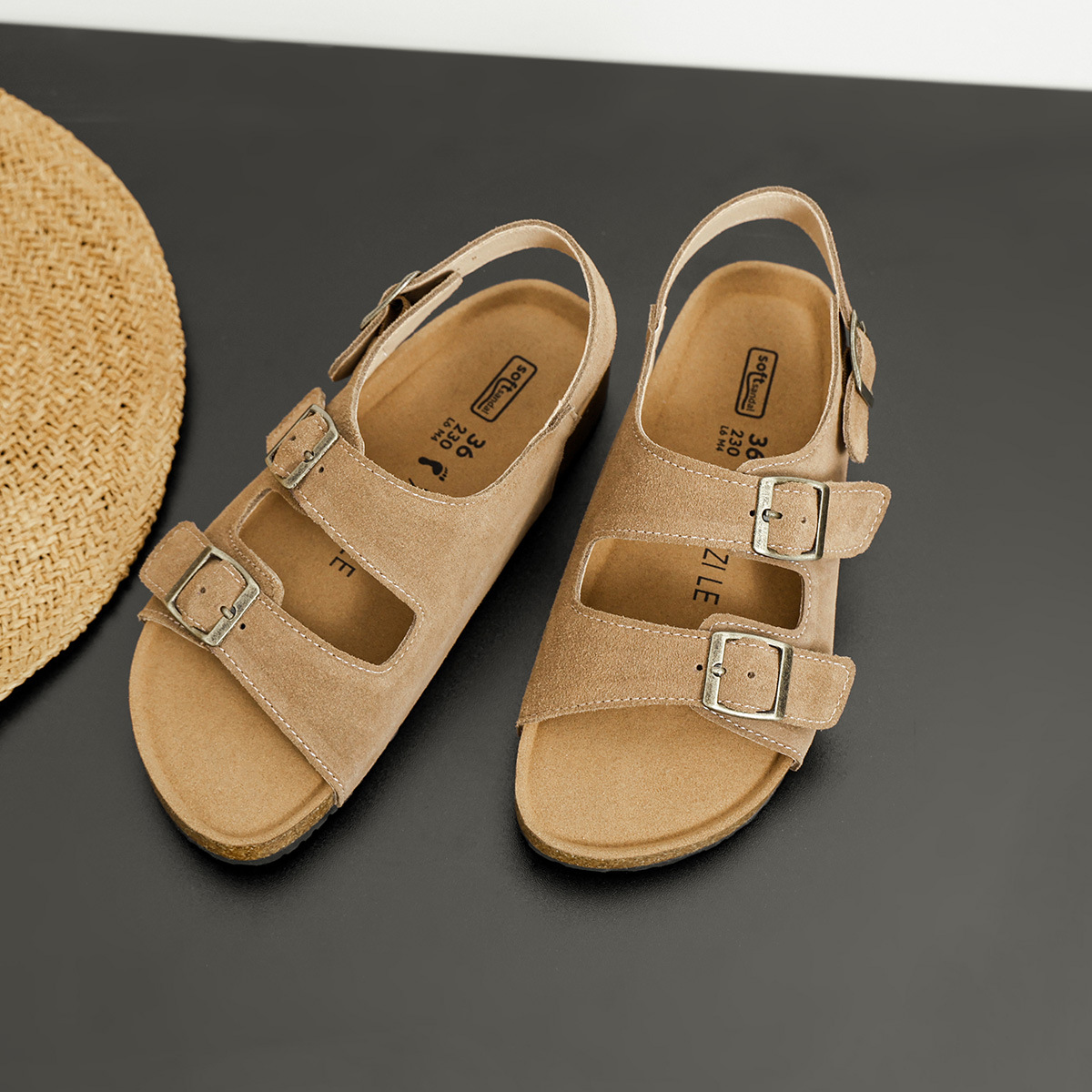 Camel [birkennedon sandals 8081-3]