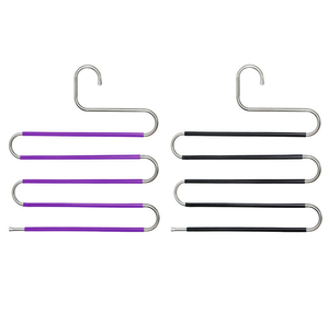Kindome Wholesale Stainless Steel Metal <strong>Multi</strong>-Layer Clothes <strong>Hanger</strong> Durable PVC Save Space Multifunctional for Living Room - Product Image 4