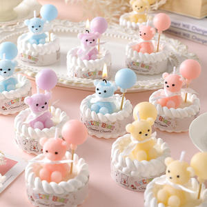 Wholesale Creative Plaster Jar Cute Bear Shaped Soy Wax Scented Candles Novelty Handmade Home Decor Ornaments Aromatic Candles - Product Image 1