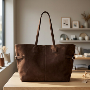 Pochette bandoulière pour femme de style européen, 100% cuir véritable, légère, imperméable, durable, grande capacité, fermeture à glissière - Product Image 6
