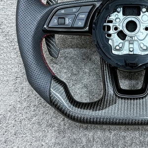Volant de voiture avec grandes palettes de changement de vitesse en carbone pour <span class=keywords><strong>Audi</strong></span> S Line A3 A4 A5 <span class=keywords><strong>A6</strong></span> A7 A8 S3 S4 S5 S6 S7 S8 Q3 Q5 Q7 Q8 R8 RS RS3 RS4 RS5 - Product Image 6