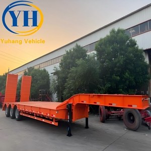 Remorque surbaissée à trois essieux de bonne qualité, 50 tonnes, à <span class=keywords><strong>vendre</strong></span> |   Essieu de marque Fuwa, réputé |   Fournisseur de remorques à plateau semi-remorque à 3 essieux - Product Image 3
