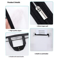 Sac de vêtement non tissé portable pliable avec logo personnalisé pour robe de mariée avec poussière longue sac de rangement pour costume de voyage