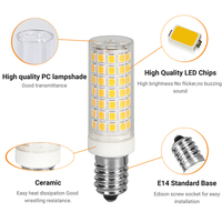 Mini ampoule Led CE/RHOS/ERP 3.5 4 4.5 4.8 6 7 Watt E14 ampoule d'éclairage Led