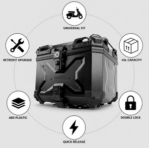 Baúl Superior para Motocicleta de 45L, ABS, Impermeable, de Liberación Rápida, con Doble Cierre, para Scooter, Venta al Por Mayor - Product Image 1