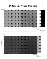 Paquet de 12 crochets pour panneau perforé en acier chromé Solution de rangement polyvalente salle de bain cuisine salon Garage armoire vêtements sacs chaussures
