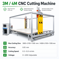 Machine de découpe de contour automatique en alliage d'aluminium de 4 m pour polystyrène expansé, découpeuse de mousse à fil chaud CNC, moteur haute performance