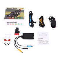 Nieuwe product dubbele voor- en achtercamera's HD waterdichte motorfiets recorder rijrecorder